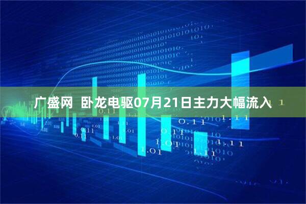 广盛网  卧龙电驱07月21日主力大幅流入