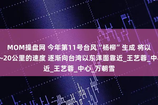 MOM操盘网 今年第11号台风“杨柳”生成 将以每小时15~20公里的速度 逐渐向台湾以东洋面靠近_王艺蓉_中心_万朝雪